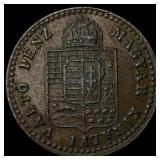 1852 Hungary Franz Joseph I Copper 5/10 Krajcza