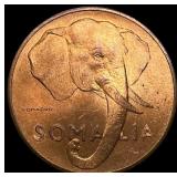 1950 Somalia Copper 5 Centesimi Year One Type