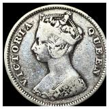 1901 Hong Kong Victoria Silver 10 Cents