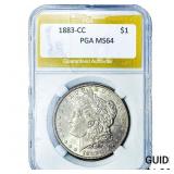 1883-CC Morgan Silver Dollar PGA MS64
