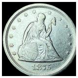 1875-S Silver Twenty Cents CLOSELY UNCIRCULATED