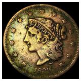 1839 Braided Hair Large Cent LIGHTLY CIRCULATED