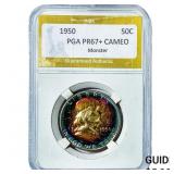 1950 Franklin Half Dollar PGA MS67+ Cameo