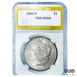 1884-O Morgan Silver Dollar PGA MS64