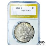 1802-O Morgan Silver Dollar PGA MS64