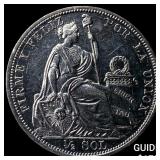 1907 Peru Silver 1/2 Sol