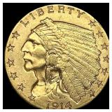 1914 Indian Head $2.50 Gold Quarter Eagle UNCIRCUL