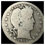 1914-S Barber Half Dollar NICELY CIRCULATED