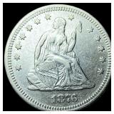 1876-S Silver Seated Liberty Quarter CLOSELY UNCIR