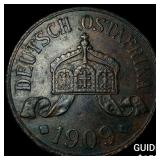 1909j German East Africa Bronze 5 Heller
