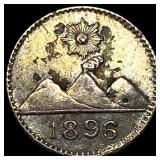 1896 Guatemala Silver 1/4 Real