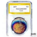 1877 Silver Trade Dollar PGA AU58 DDO