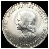 1964 Denmark Silver 5 Kroner-Anne Marie Wedding