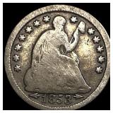 1853 Arrows Seated Liberty Half Dime NICELY CIRCUL