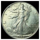 1938-D Silver Walking Liberty Half Dollar CHOICE B