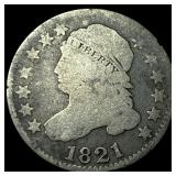1821 Capped Bust Dime NICELY CIRCULATED