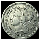 1881 Nickel Three-Cent Piece LIGHTLY CIRCULATED