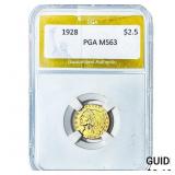 1928 $2.50 Gold Quarter Eagle PGA MS63