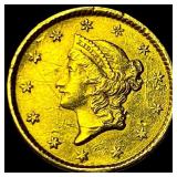 1853 Gold $1 Liberty Head CLOSELY UNCIRCULATED
