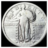 1917 Type 1 Standing Liberty Quarter NEARLY UNCIRC