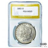 1882-O Morgan Silver Dollar PGA MS65