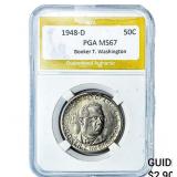 1948-D Booker T Half Dollar PGA MS67