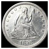 1858 Seated Liberty Silver Quarter CHOICE AU