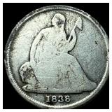 1838-O Silver Seated Liberty Dime NICELY CIRCULATE