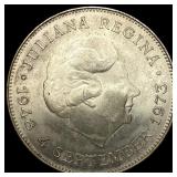 1973 Netherlands Silver 10 Gulden