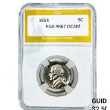 1954 Jefferson Nickel PGA PR67 DCAM