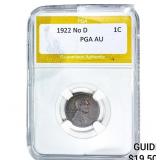 1922 Wheat Cent PGA AU