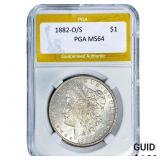 1882-O/S Morgan Silver Dollar PGA MS64