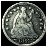 1853 Arrows Seated Liberty Half Dime LIGHTLY CIRCU
