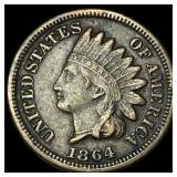 1864 Copper-Nickel Indian Head Cent NEARLY UNCIRCU