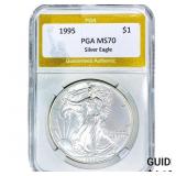 1995 Morgan Silver Dollar PGA MS70