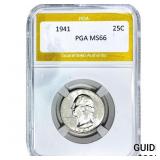 1941 Washington Silver Quarter PGA MS66
