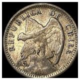 1904 Chile Silver 10 Centavos