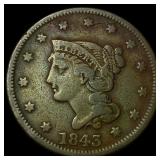 1843 Braided Hair Large Cent NEARLY UNCIRCULATED