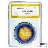 1880-O Morgan Silver Dollar PGA MS64+