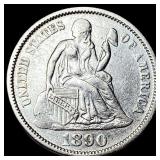 1890 Seated Liberty Dime CLOSELY UNCIRCULATED