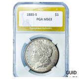 1885-S Morgan Silver Dollar PGA MS63
