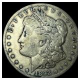 1892-CC Silver Morgan Dollar ABOUT UNCIRCULATED