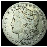 1893-CC Silver Morgan Dollar LIGHTLY CIRCULATED