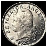 1929 Argentina Copper Nickel 5 Centavos