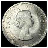 1957 Soth Africa Silver 5 Shillings .4546oz ASW