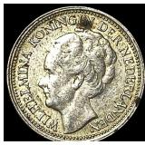 1941 Netherlands Curaco Silver 10 Cents