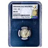 1938 Mercury Silver Dime NGC MS65