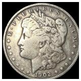 1902 Silver Morgan Dollar ABOUT UNCIRCULATED
