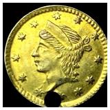 1856 Gold 1/4 Dollar California Fractional Token N