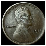 1911-S Lincoln Wheat Cent NEARLY UNCIRCULATED